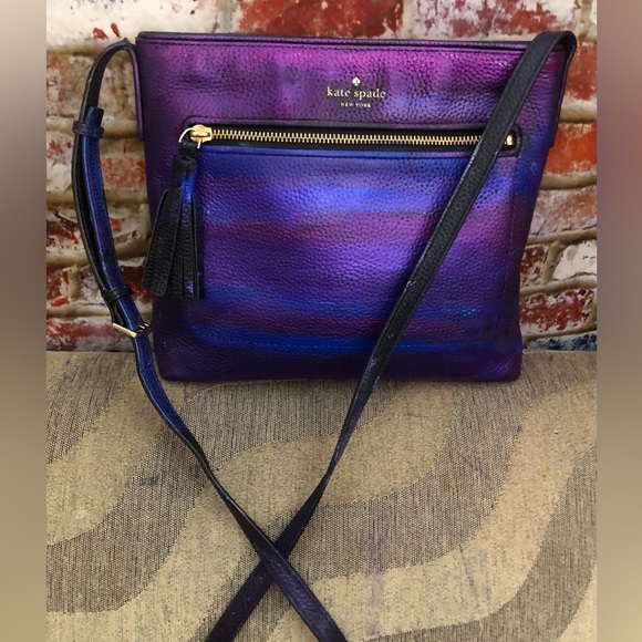 Coach Handbags - Kate Spade NY Metallic Mult Color Leather Crossbody Bag CUSTOM DESIGN Authentic